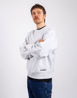 Carhartt WIP Label Script Sweat Ash Heather