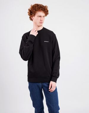 Carhartt WIP Script Embroidery Sweat Black/White