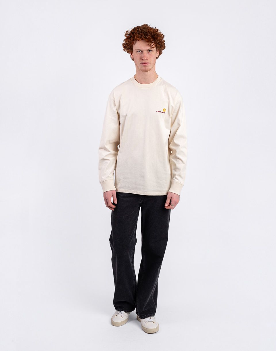 Carhartt WIP L/S American Script T-Shirt Natural