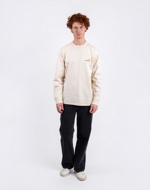 Carhartt WIP L/S American Script T-Shirt Natural