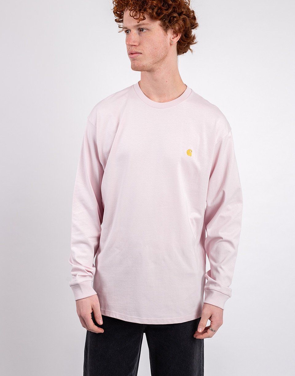 Carhartt WIP L/S Chase T-Shirt Air Pink/Gold