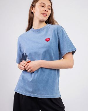 Carhartt WIP W' S/S Ingo T-Shirt Light Blue garment dyed