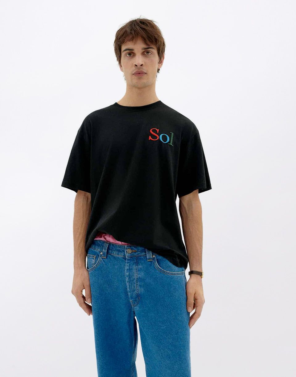 Thinking MU Black T-Shirt Sun Type Aaron BLACK