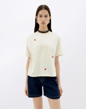Thinking MU White T-Shirt Solsol Lucia WHITE