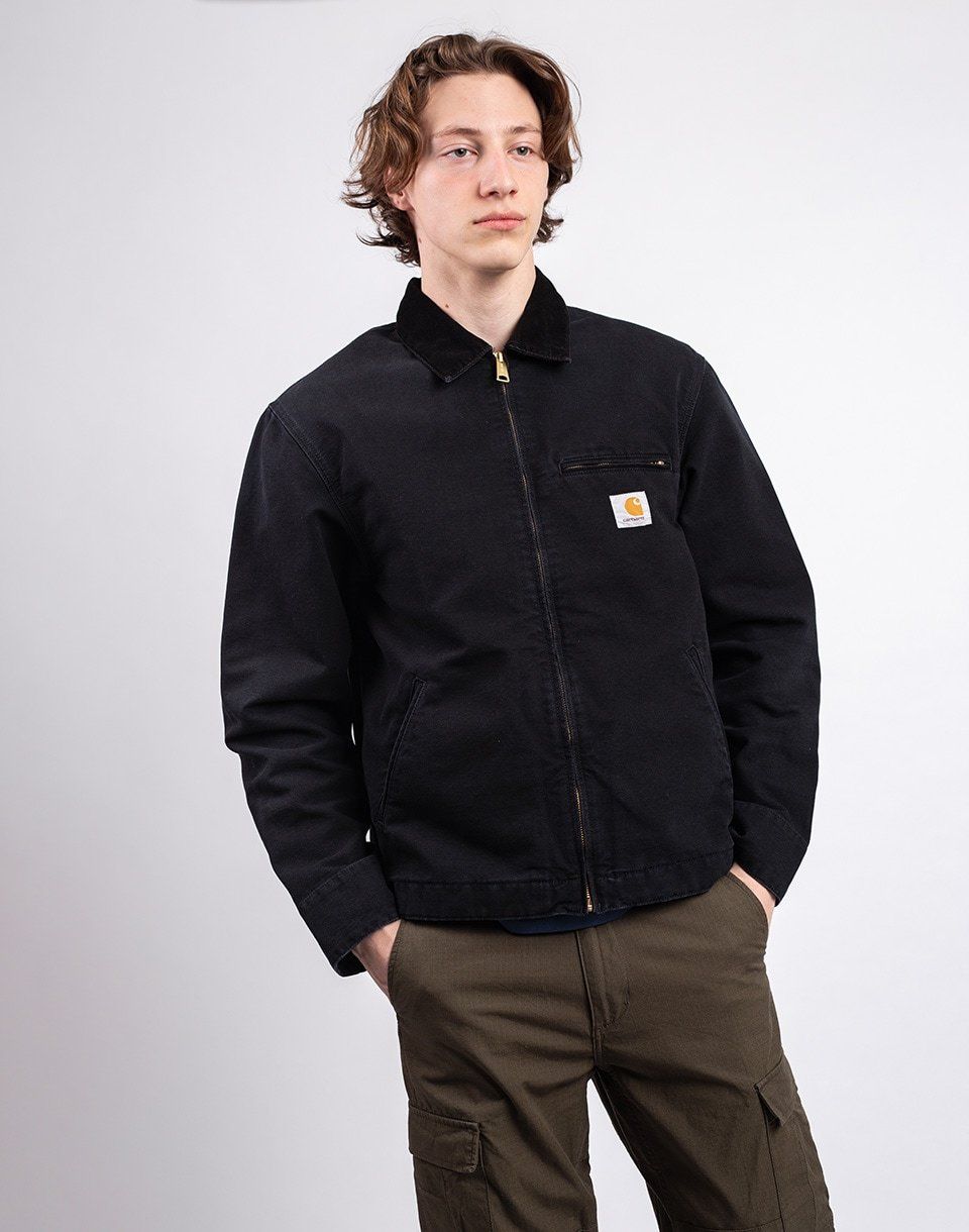 Carhartt WIP Detroit Jacket Black/Black stone canvas