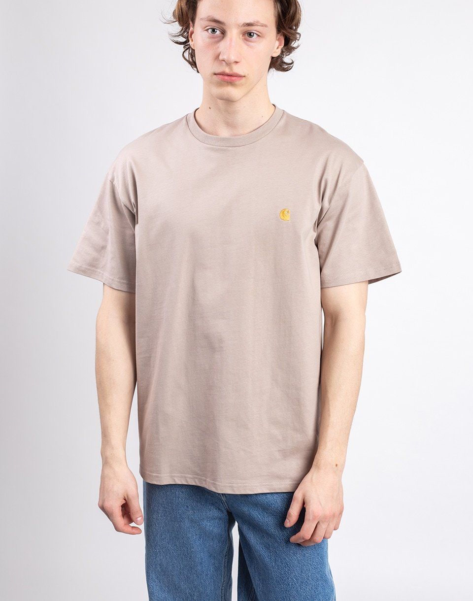 Carhartt WIP S/S Chase T-Shirt Dusky Beige/Gold