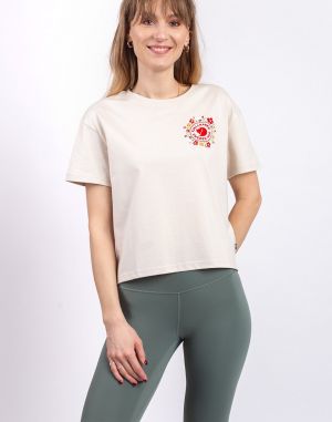 Fjällräven Fjällblomster Logo T-shirt W 113 Chalk white