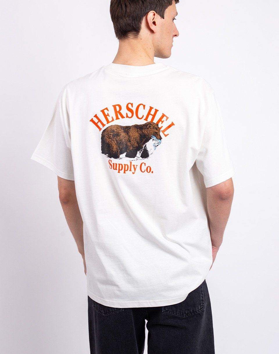Herschel Supply Grizzly Tee Men's Blanc de Blanc