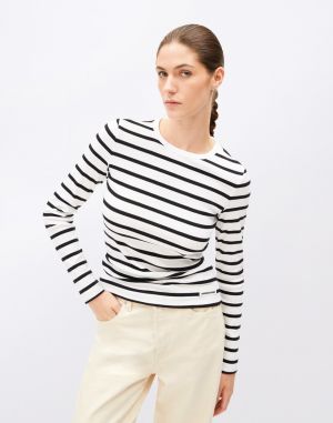 Armedangels Maywaa Stripes 307 white-black