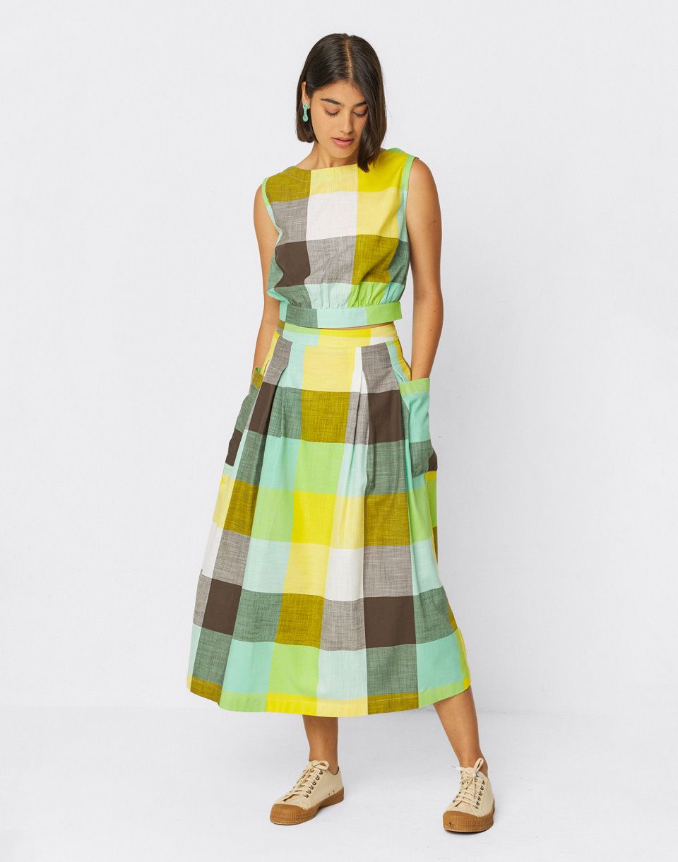 SKFK Irama GOTS Skirt ZY5 Checks
