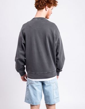 Carhartt WIP Nelson Sweat Graphite garment dyed