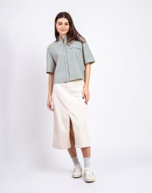 Yerse Denim Midi Skirt 002 ECRU