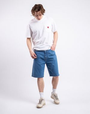 Carhartt WIP Landon Short Blue heavy stone wash