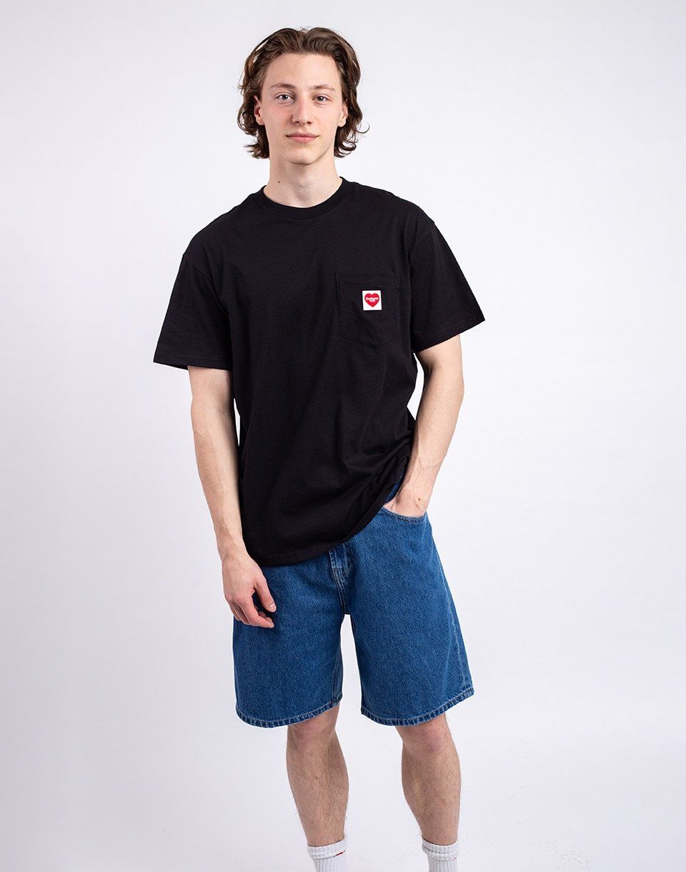 Carhartt WIP S/S Pocket Heart T-Shirt Black/Red