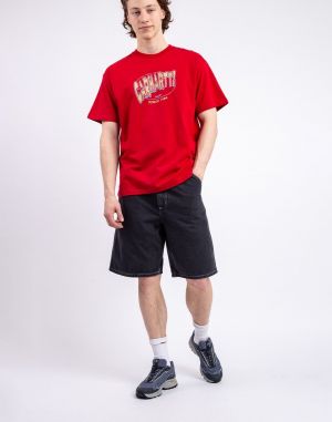 Carhartt WIP Simple Short Black heavy stone wash