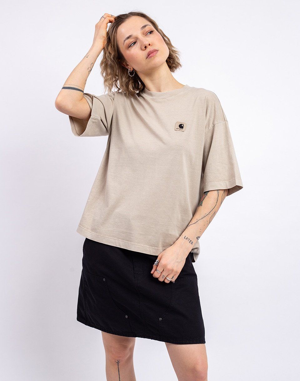 Carhartt WIP W' S/S Nelson T-Shirt Fleur De Sel garment dyed