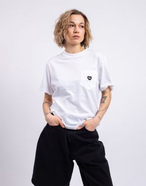 Carhartt WIP W' S/S Pocket Heart T-Shirt White/Black