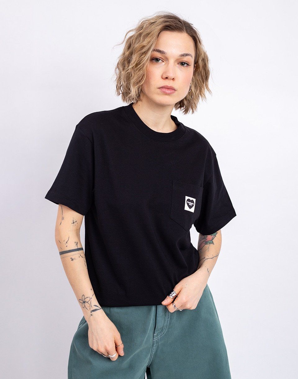 Carhartt WIP W' S/S Pocket Heart T-Shirt Black/Black