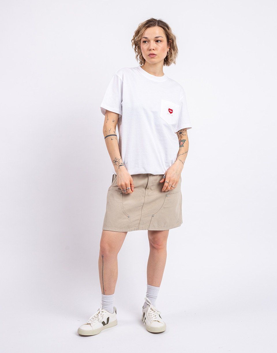 Carhartt WIP W' S/S Pocket Heart T-Shirt White/Red