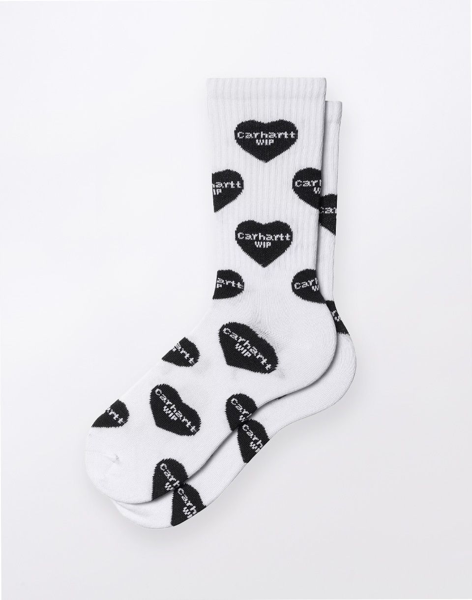 Carhartt WIP Heart Logo Socks Heart Logo Jacquard, White