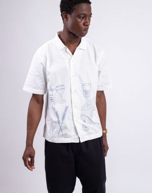 Service Works Picnic Short Sleeve Shirt OFF WHITE