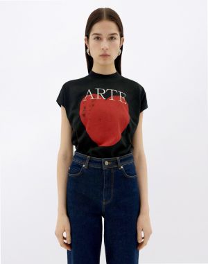 Thinking MU Art & Love Black Volta T-Shirt BLACK
