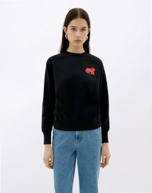 Thinking MU Doggy Bonnie Sweatshirt BLACK