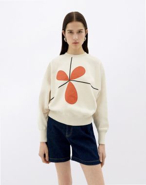 Thinking MU Sabine Bonnie Sweatshirt WHITE
