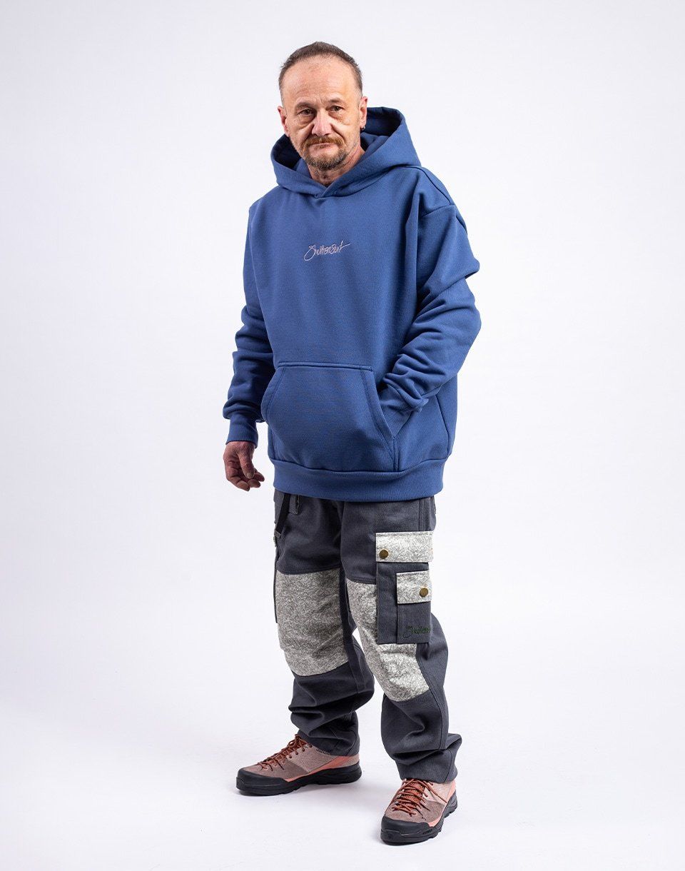 ONE OF XX Sheltersuit Logo Hoody Faded blue