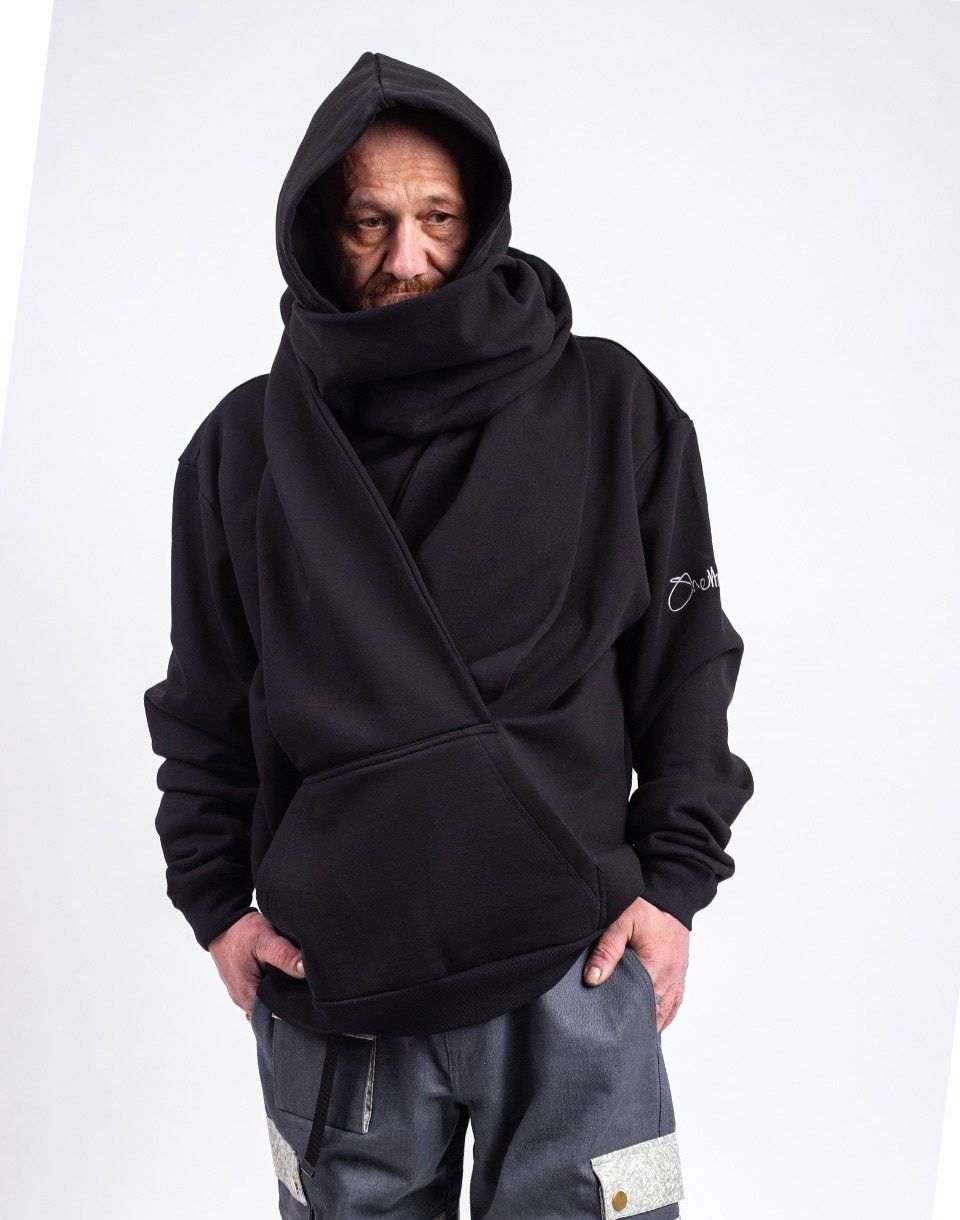 ONE OF XX Sheltersuit Scarf Hoody Black