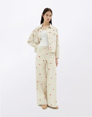 Thinking MU Sol Chain Hedda Pants ECRU