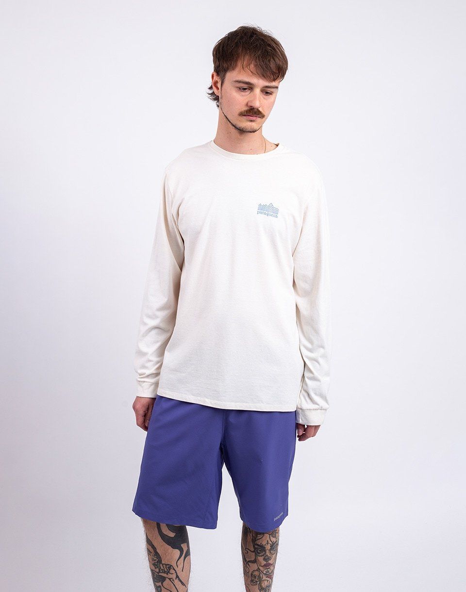 Patagonia L/S Strataspire Responsibili-Tee Birch White