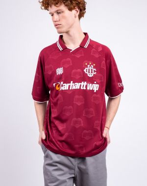 Carhartt WIP S/S HarttÉs Football T-Shirt Heart Train Jacquard, Mulberry