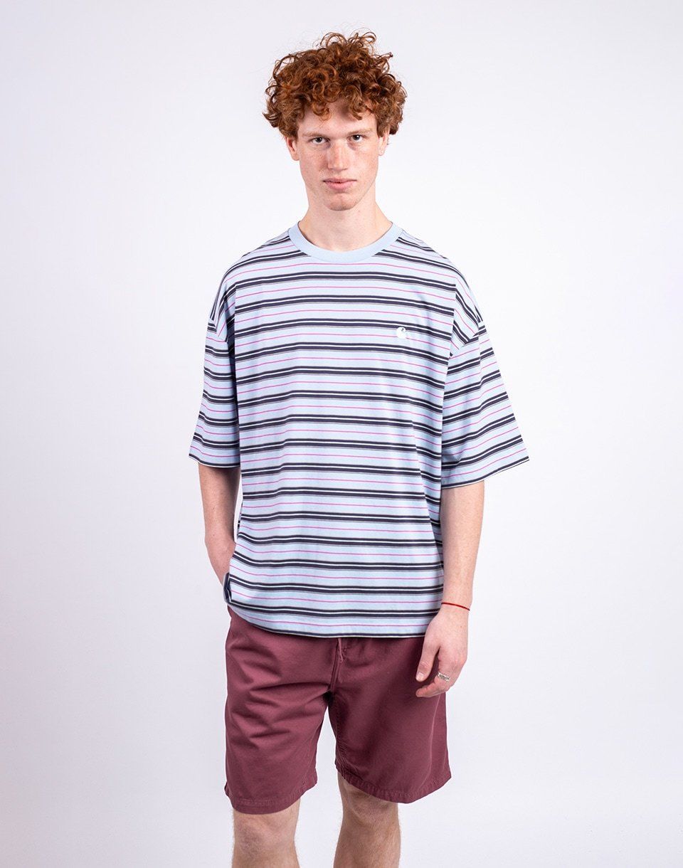 Carhartt WIP S/S Nathan T-Shirt Nathan Stripe, Air Sky
