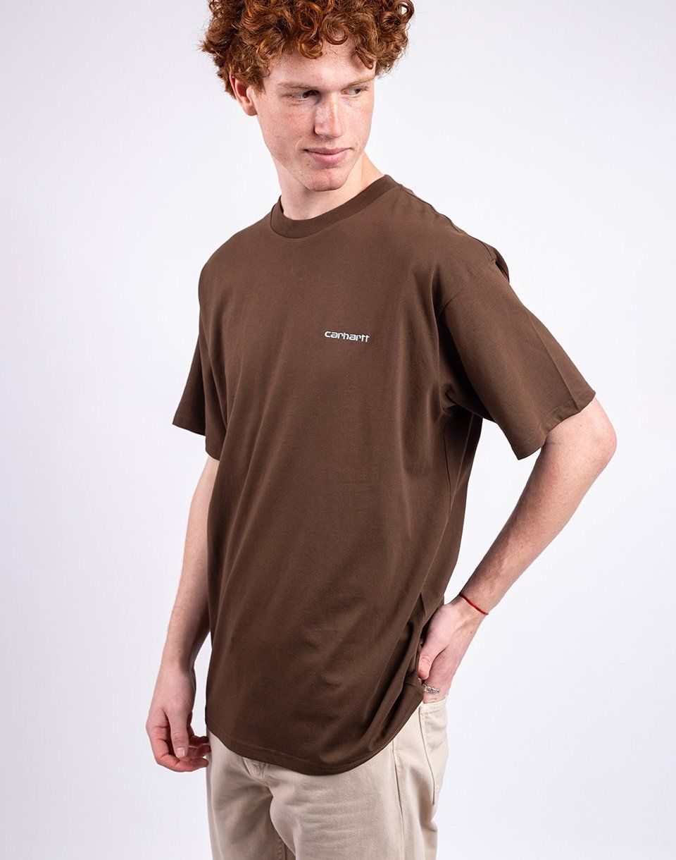Carhartt WIP S/S Script Embroidery T-Shirt Liberica/Air Sky