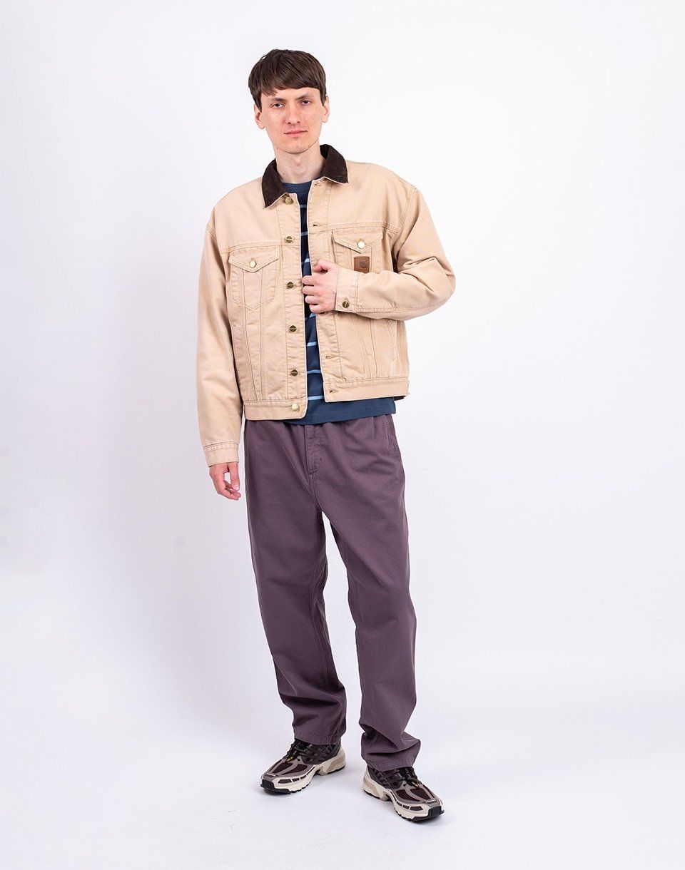 Carhartt WIP Dayton Trucker Jacket Dusty H Brown/Tobacco stone canvas