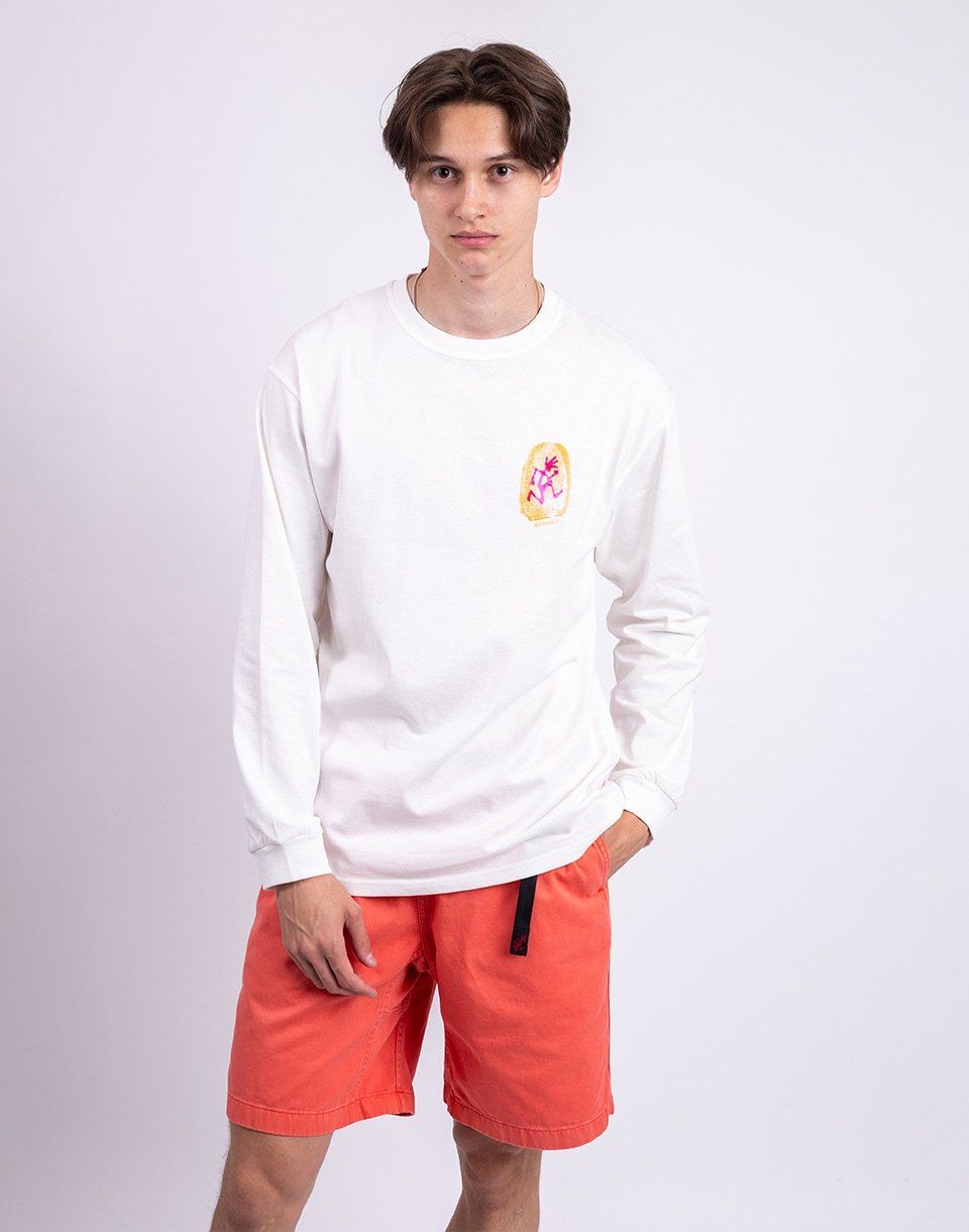 Gramicci Thumbprint L/S Tee WHITE