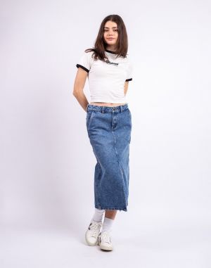 Dickies Long Denim Carpenter Skirt RINSED BLUE W/ FADE