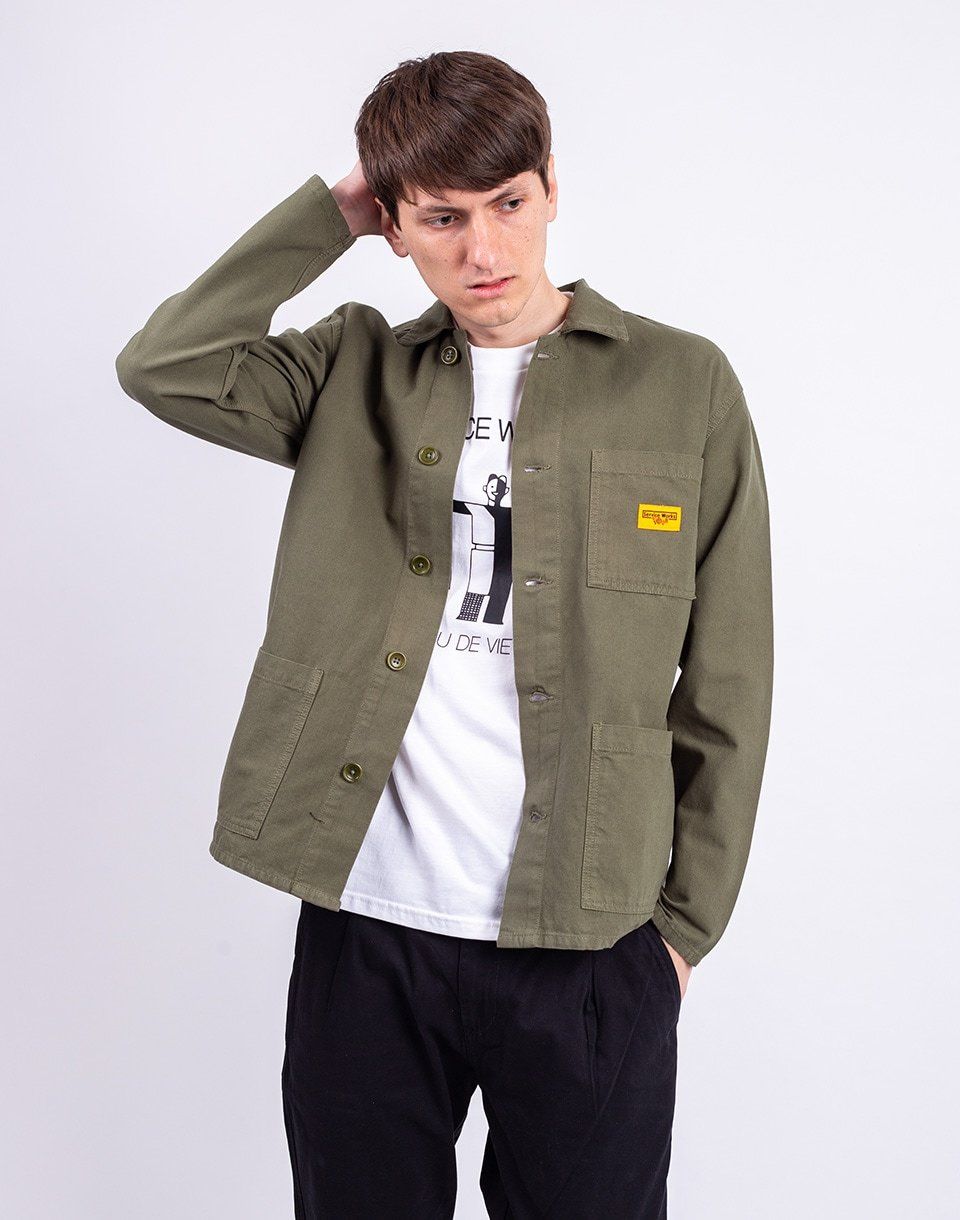 Service Works Canvas Chore Shirt OLIVE