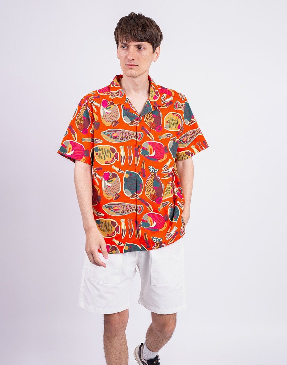 Patagonia M's Tidal Threads Camp Shirt Wrasse: Pollinator Orange