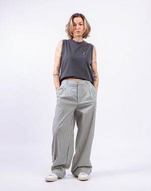 Yerse Poplin Wide-Leg Trousers GREEN