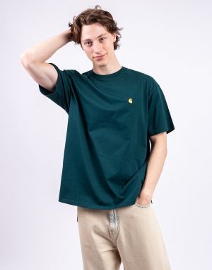 Carhartt WIP S/S Chase T-Shirt Dark Fir/Gold
