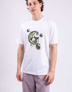 Carhartt WIP S/S Solar Chrome C-Logo T-Shirt White