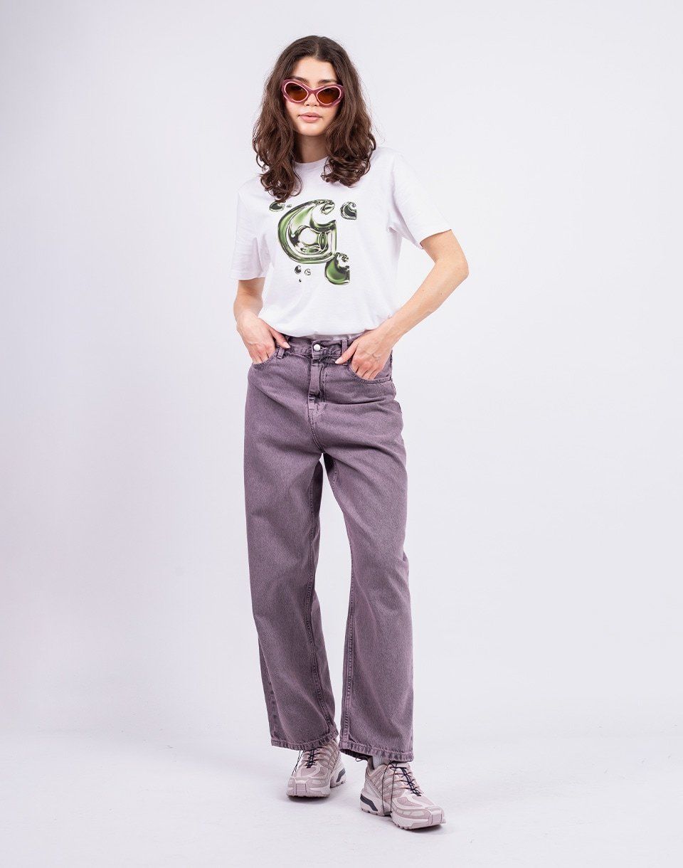 Carhartt WIP W' Brandon Pant Black/Hortensia garment dyed