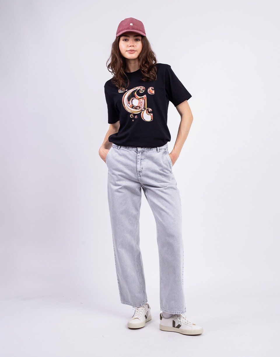 Carhartt WIP W' Pierce Pant Straight Black chalk wash