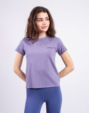 Patagonia W's P-6 Logo Responsibili-Tee Concrete Purple