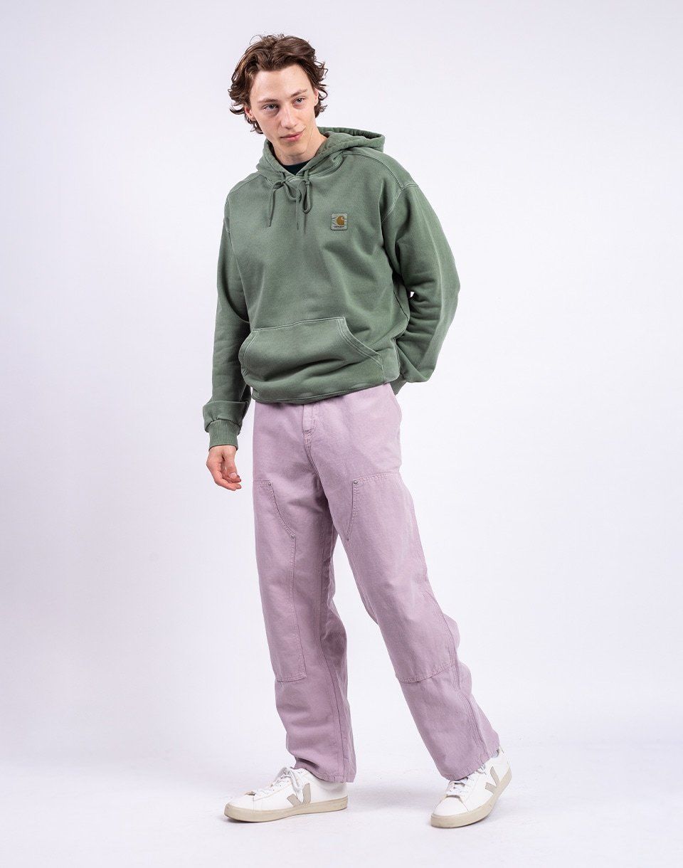 Carhartt WIP Walter Double knee pant Pink Fog garment dyed