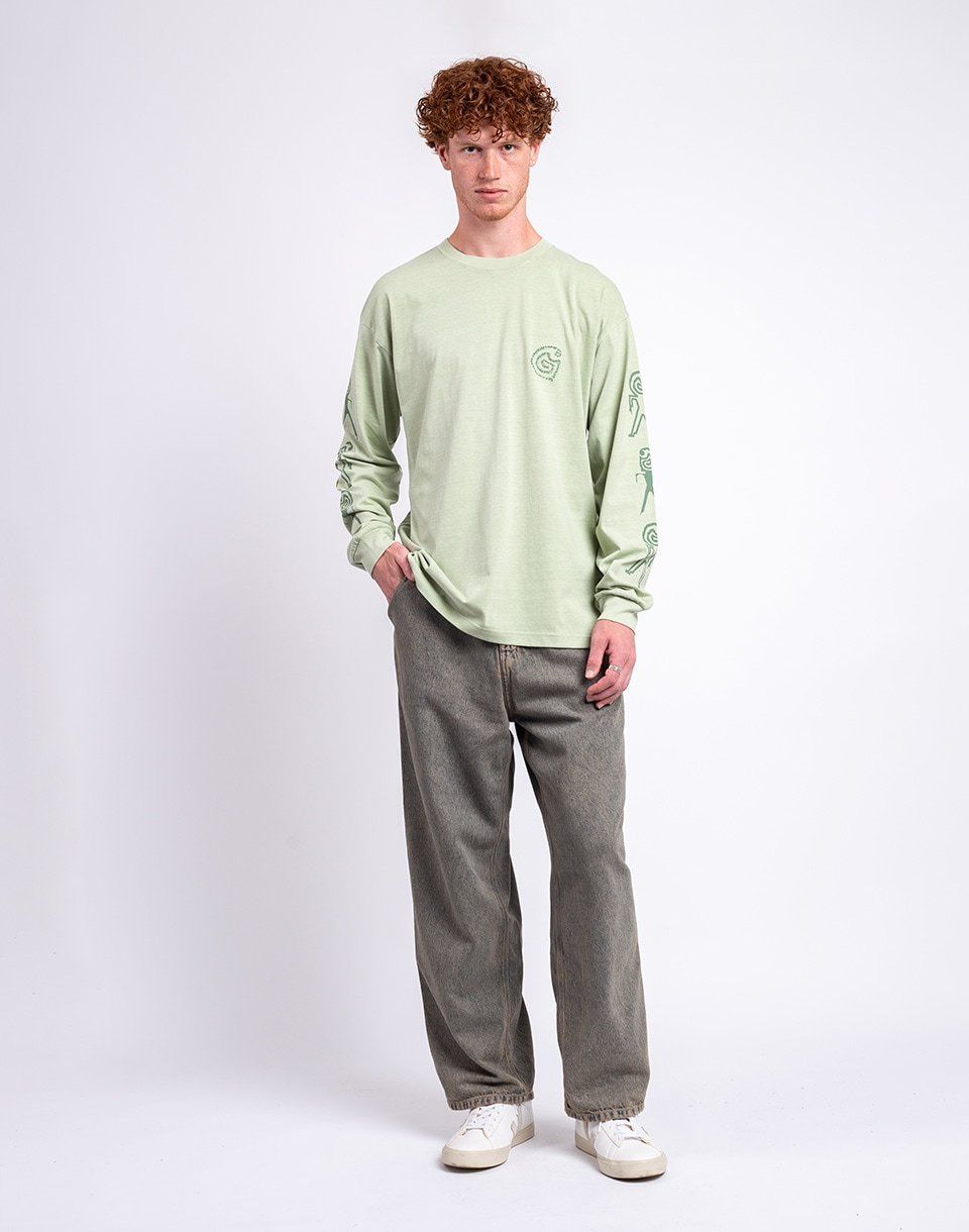 Carhartt WIP OG Single Knee Pant Blue/Leather garment dyed