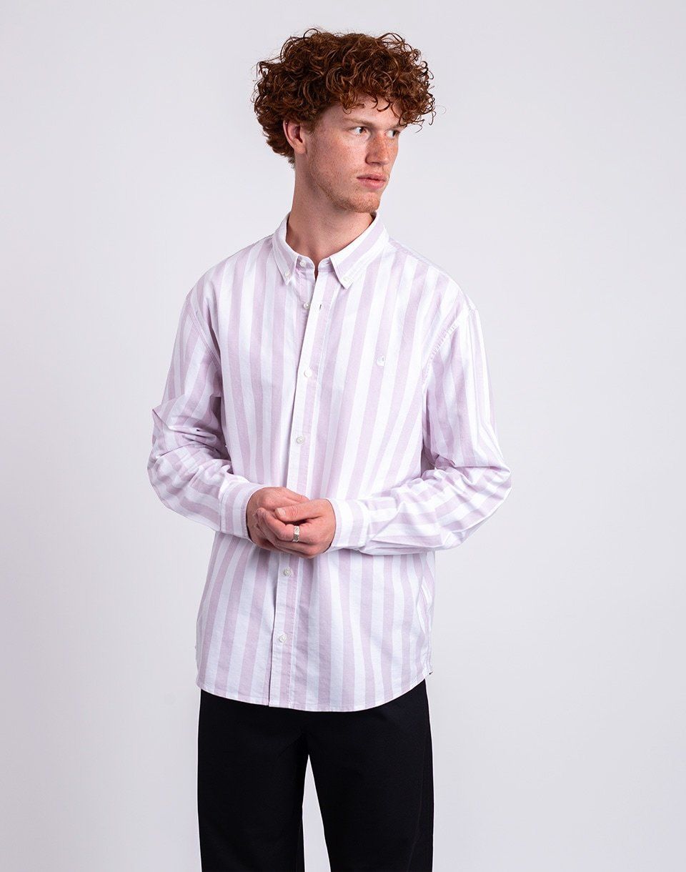 Carhartt WIP L/S Dillion Shirt Dillion Stripe, Hortensia