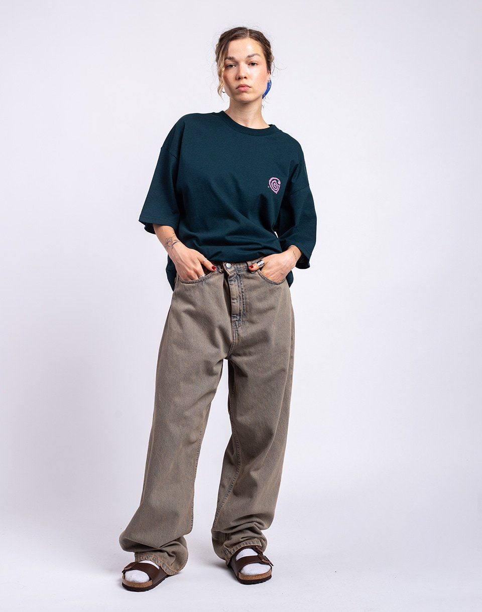 Carhartt WIP W' Brandon Pant Blue/Leather garment dyed